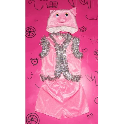 Детский карнавальный костюм Поросенок (велюр) Размеры 30-36, Артикул: 0711