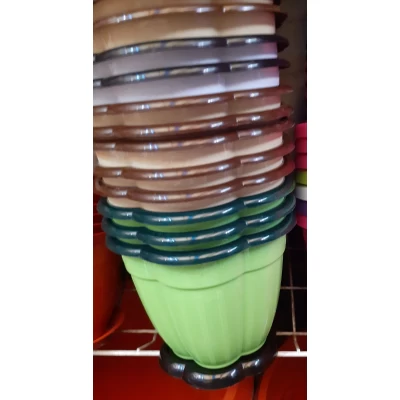 Горшок для цветов "Восторг" с поддоном, 3 л, Горшок для цветов "Восторг" с поддоном, 3 л,