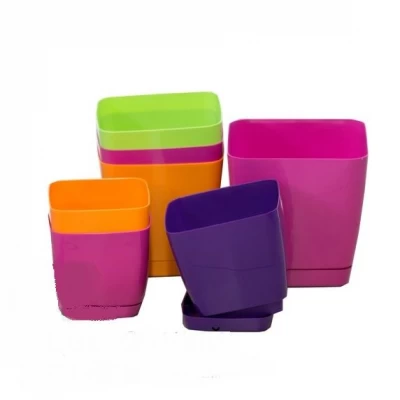 Горшок для цветов "Тоскания" 3,5л квадратная 17см пластмассовый Горшок для цветов "Тоскания" 3,5л квадратная 17см пластмассовый