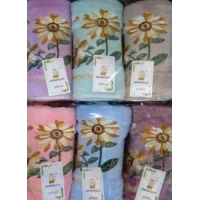 Полотенце для лица Цветы микрофибра, в ассортименте	