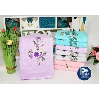 Полотенце для бани махровое Цветочный принт