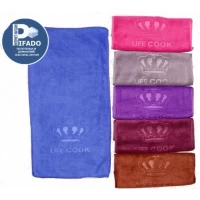 Полотенце для кухни 25x50см микрофибра, в ассортименте	