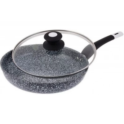 Сковорода 28 см Edenberg EB-9168 С Крышкой, Обе Стороны Камень Гранита Покрытия