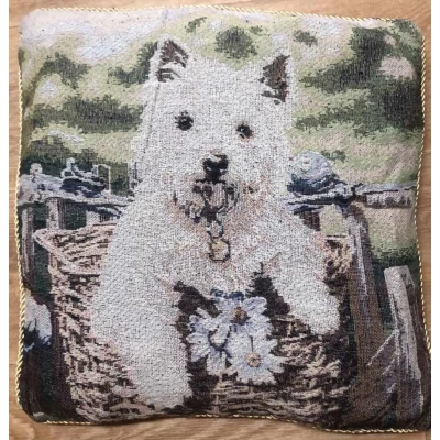 Декоративная наволочка на подушку гобелен 40/40 см