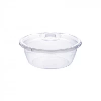КРУГЛАЯ ПРОЗРАЧНАЯ МИСКА С КРЫШКОЙ (V 14 Л)