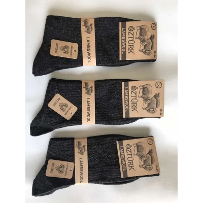 Носки OZTURK шерсть мужская 40-44 . Цвет : чёрный. Производство Турция