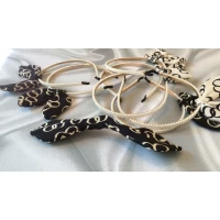 Обруч жемчужный, два ряда, со съемным бантом