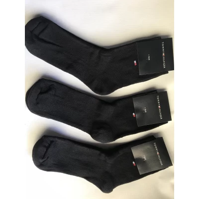 Носки TOMY HILFIGER ликра хлопок махра средние 36-40 ( 23-25 ). Цвет: чёрный Турция
