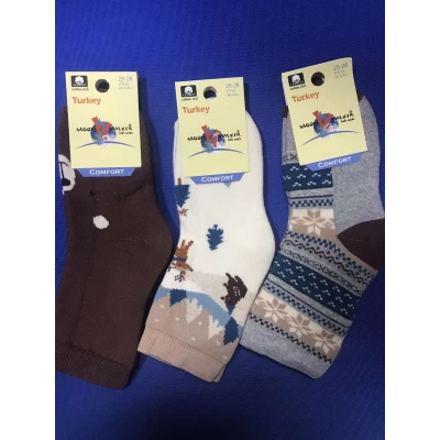 Носки MOON WOLKER ликра хлопок махра детская 25-28 Турция