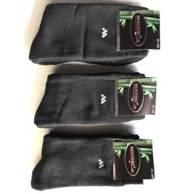 Носки MONTEKS ликра хлопок махра мужская 41-45 . Цвет : чёрный