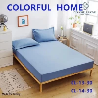 Простынь Сатин на резинке + 2 шт наволочки 180*200см, в ассортименте