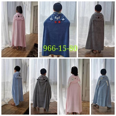 Банное полотенце с капюшоном  70*140 см пушистая микрофибра