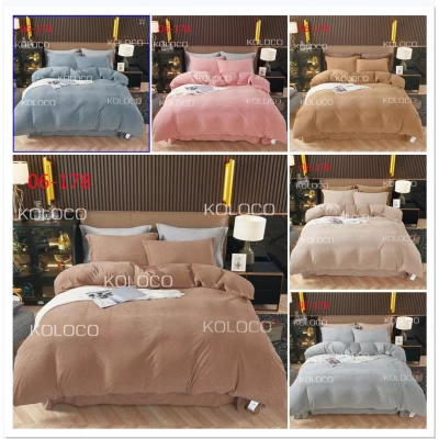 Постельный комплект их микрофибры с коротким ворсом - велюр, размер Евро, в ассортименте