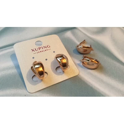 Cерьги, золотая грань