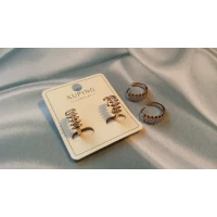 Серьги колечки, острая дорожка, камушек цирконий