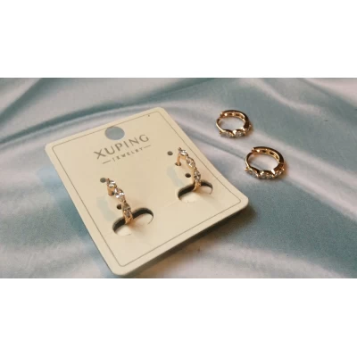 Серьги колечки, рисовые камушки, диаметр 1 см.