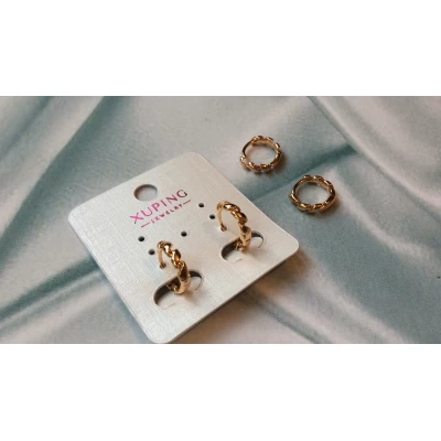 Серьги колечки резные, диаметр 0,5 см