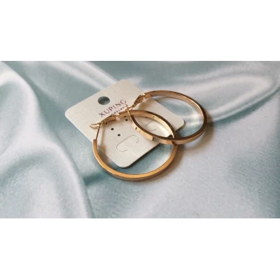 Серьги кольца, диам. 4 см