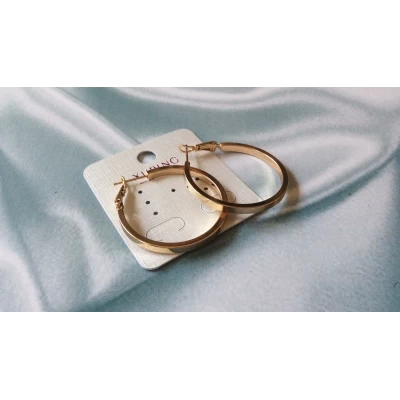 Серьги кольца, диам. 3,5 см