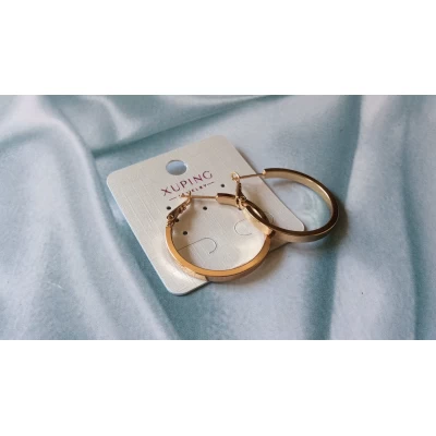 Серьги кольца, диам. 3 см