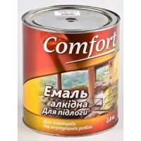 Алкидная эмаль краска для пола Comfort ПФ 266 желто-коричневая 2,8 кг