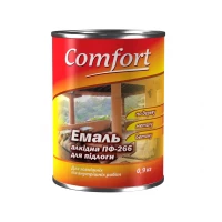 Алкидная эмаль краска для пола Comfort ПФ 266 желто-коричневая 0,9 кг