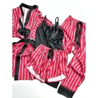 Атласная пижама со стразами 1128 VICTORIA'S SECRET, три цвета 