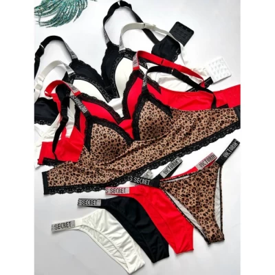 Комплект нижнего белья В VICTORIA'S SECRET, гладкий бюст с несъемным поролоном без костей, 8059