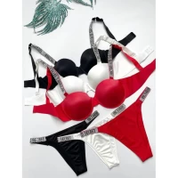 Комплект нижнего белья VS С 8057, черный, красный 