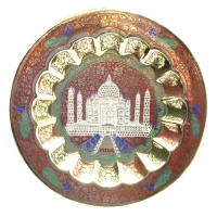 Тарелка бронзовая настенная Тадж-Махал(17,7 см)