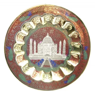 Тарелка бронзовая настенная 'Тадж-Махал'(17,7 см)