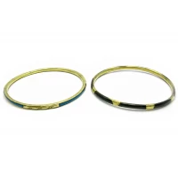 Браслет медный с костяными вставками