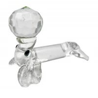 Морской котик с мячом хрустальный (6х4х4 см)
