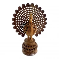 УЦЕНКА Павлин деревянный резной (15х11х5см)