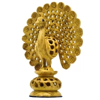 Павлин деревянный резной (12 см)