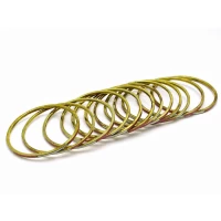 Браслеты медные с костяными вставками (н-р 12 шт)