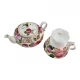 Сервиз фарфор (3TA3108-6) 1 чайник + 1 чашка Розы (200/400 мл чашка/чайник)