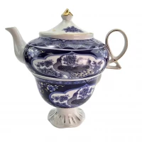 Сервиз фарфор (3TA1003-5) 1 чайник + 1 чашка Павлины (200/400 мл чашка/чайник)