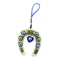 Амулет от сглаза с золотой подковой (7,5х8,5х1 см)