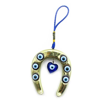 Амулет от сглаза с золотой подковой (7,5х8,5х1 см) Амулет от сглаза с золотой подковой (12 шт/уп)(7,5х8,5х1 см)(3004) код 18647