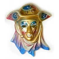 Маска керамическая Венеция разноцветная (12,5х11х5 см)(уп/6 шт)