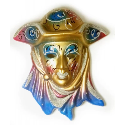 Маска керамическая Венеция разноцветная (12,5х11х5 см)(уп/6 шт)