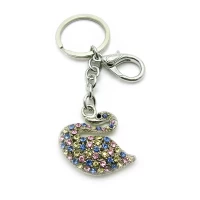 Брелок со стразами (Y) Лебедь