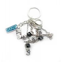 Брелок со стразами Игральные кости