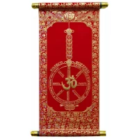 Панно красное Колесо фортуны (40х20 см)