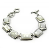 Браслет с перламутром (16-21х2 см)