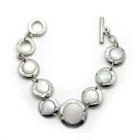 Браслет с перламутром (19 см) E