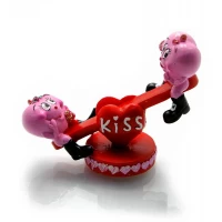 Фигурка Сердечки на качели (4 шт/уп)(8,5х11х4,5 см)