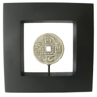 Картина с бронзовой фигурой Монета (20x20) (Индонезия)