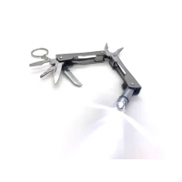 Нож-плоскогубцы с набором инструментов с фонариком (9 в 1) (7 см)